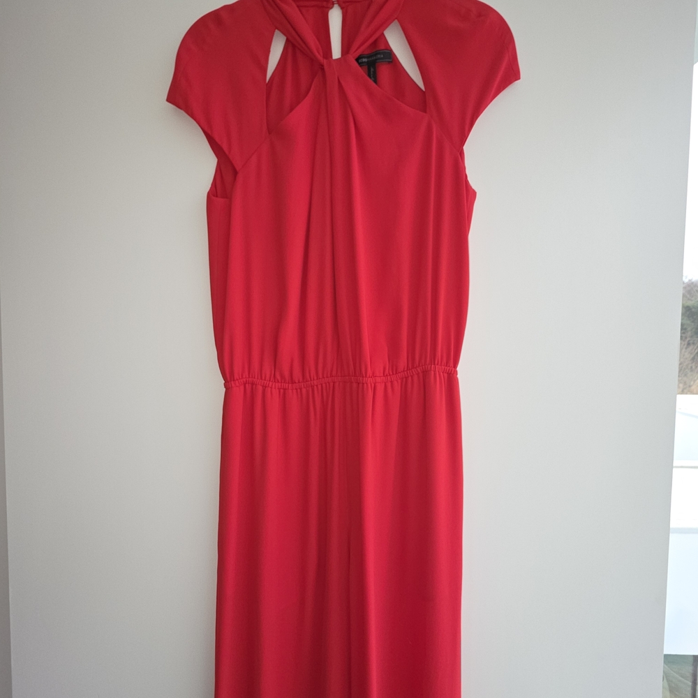BCBGMaxAzria Vibrant Red JUMPSUIT